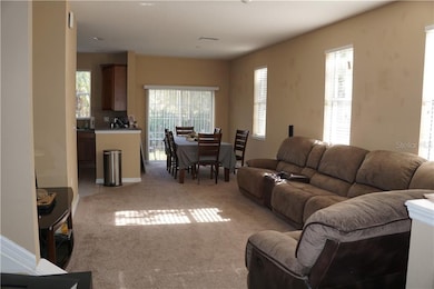 Combination living & dining room.