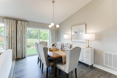Open and airy dining space for gatherings. (pictures of model home so colors and options can vary).