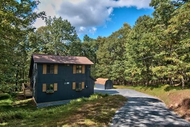 Surrounded by trees and a low-maintenance yard.