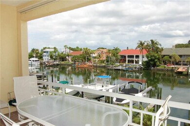 Covered balcony overlooks the 200-ft. wide east ca