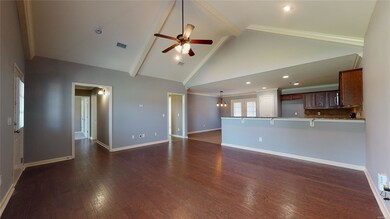 Den with Vaulted Ceiling