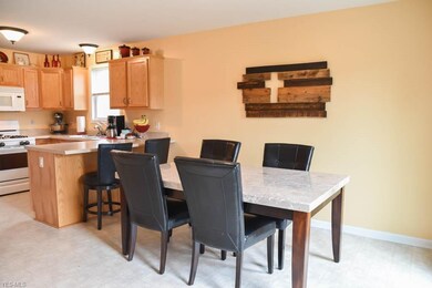 Open kitchen and dining room.
