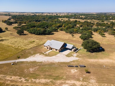 Aerial view of sparsely populated area