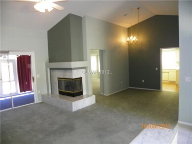 Living Room. Living room with vaulted ceiling and