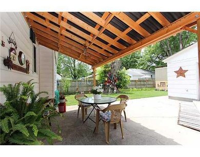 Exterior Back. Covered patio in the back yard