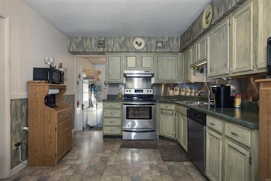 Large Kitchen with Stainless Steel Appliances