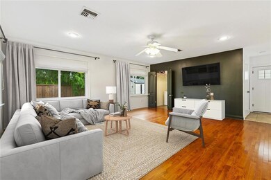 Virtually staged den area in rear of home