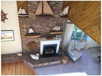 Living Room. Living room with vaulted ceiling.
