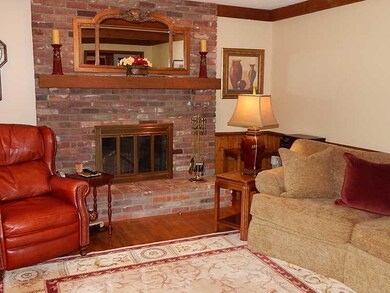 Family Room. The brick fireplace is log burning bu