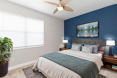 Virtually staged guest room