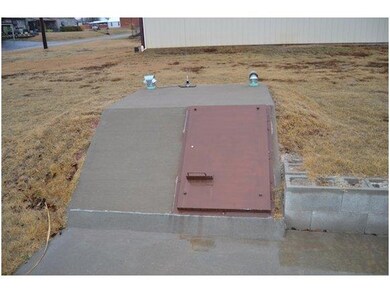 Storm shelter off of patio