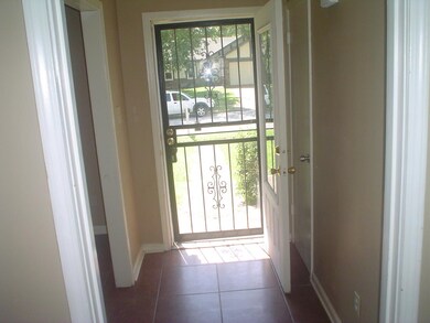 Entry hall of tile.