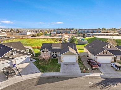 Aerial view of residential area