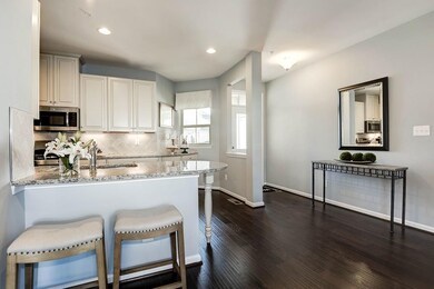 Lots of wall space for the perfect entry table 