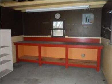 Workbench inside large workshop