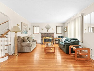 Living room with hardwood floors