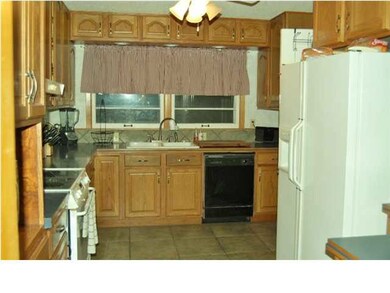 The kitchen is HUGE! Recently remodeled with tile 