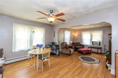 Living room and dining area