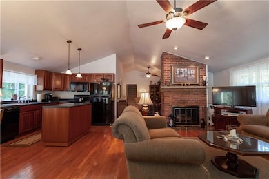 Open floor plan made even larger with the vaulted 