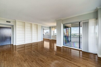 Two patio doors to the rounded terrace