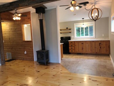 Newly refinished pine floors