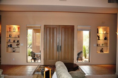 Entry door and niches