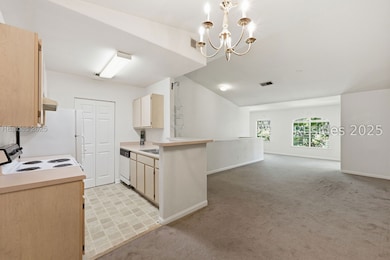 Living room and kitchen.