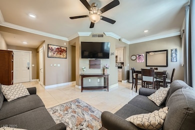 Living Room with Crown Molding