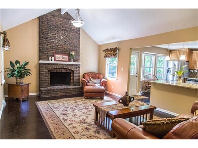 Vaulted ceiling Family room