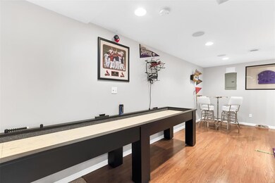 Finished lower level rec room