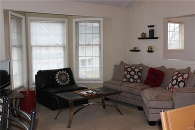 Lots of natural light comes through the windows