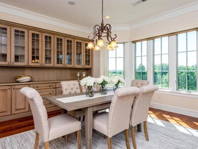 Built in cabinets and buffet in dining area