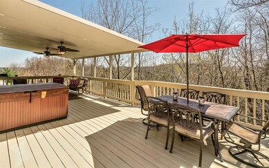 spacious Covered Rear Step-Down Entertaining Deck 