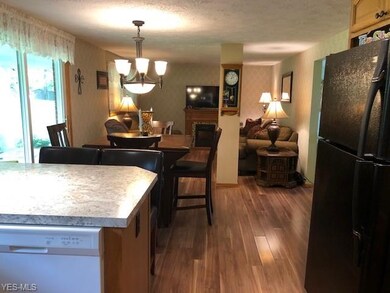 open concept dining, family room and open to livin