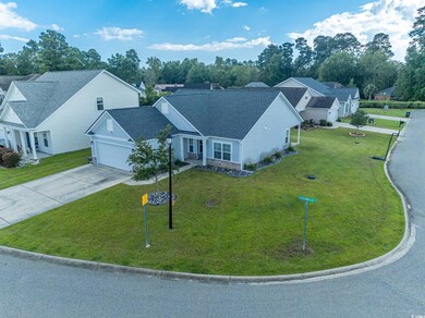 View of front of home featuring a front yard