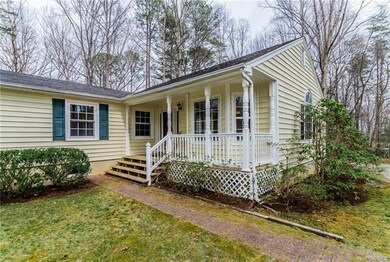 Front Covered Porch to Front Entrance.