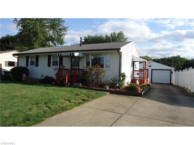Front view, two car width driveway