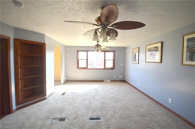 Another view of the family room from the dining wi