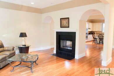 Fireplace can be enjoyed from both the living room