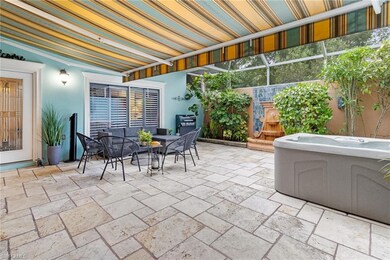 Courtyard with awning