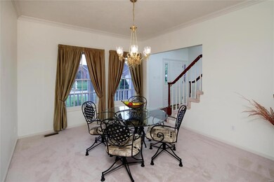 Formal dining room looking toward the front of the