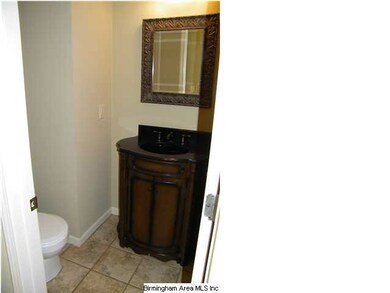 Powder room on main level.