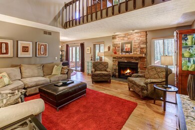 The beautiful two story living room