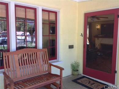 Welcoming front porch. 