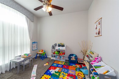 Front office being utilized as Childs learning room