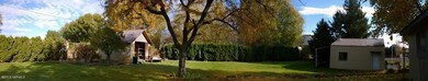 Backyard with Storage Building