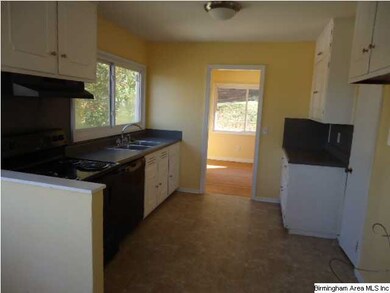 Kitchen from eat in area