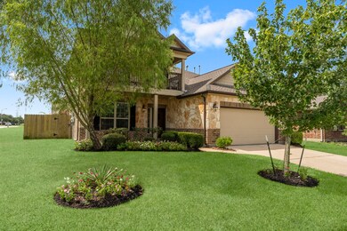 Large two-story home includes a spacious driveway