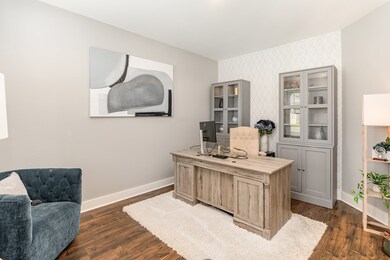 Nice separate office with doors!