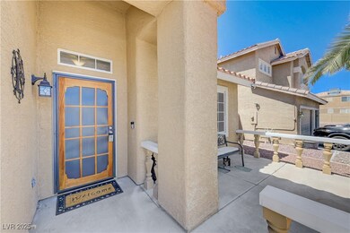 Doorway to property with stucco siding